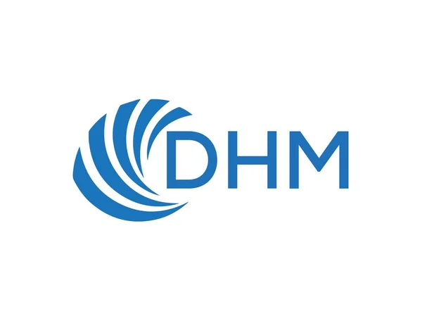 Dhm Letter Logo Design White Background Dhm Creative Circle Letter — Stockový vektor