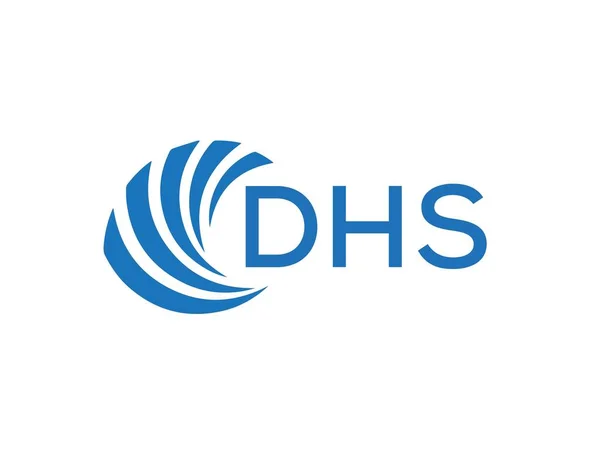 Dhs Letter Logo Design White Background Dhs Creative Circle Letter — Stockový vektor