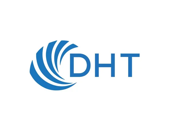 Dht Letter Logo Design White Background Dht Creative Circle Letter — ストックベクタ