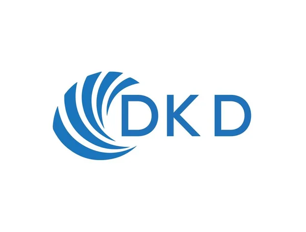 Dkd Letter Logo Design White Background Dkd Creative Circle Letter — 스톡 벡터