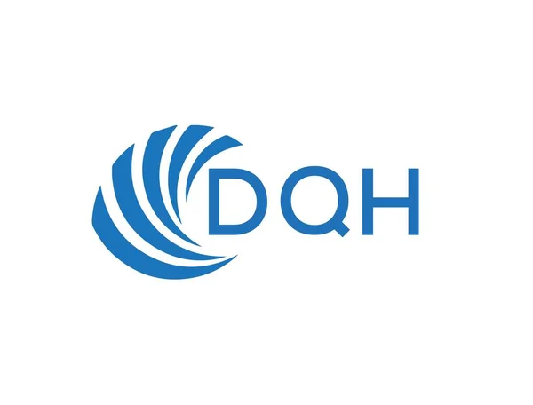 Dqh Letter Logo Design White Background Dqh Creative Circle Letter — Stockový vektor