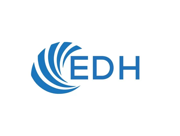 Edh Letter Logo Design White Background Edh Creative Circle Letter — Stockový vektor