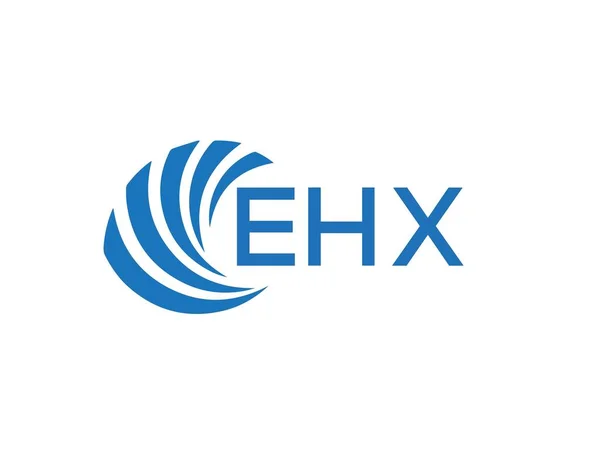 白い背景にEhxレターロゴデザイン Ehxクリエイティブサークルレターロゴコンセプト Ehxレターデザイン — ストックベクタ
