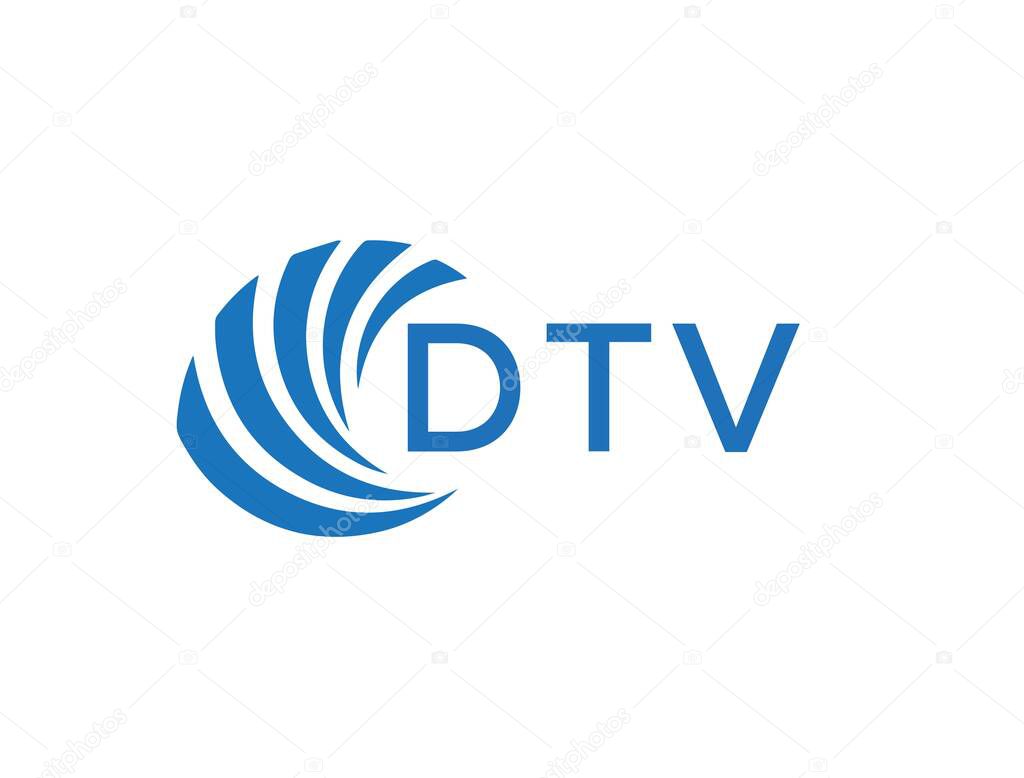 DTV letter logo design on white background. DTV creative circle letter logo concept. DTV letter design.