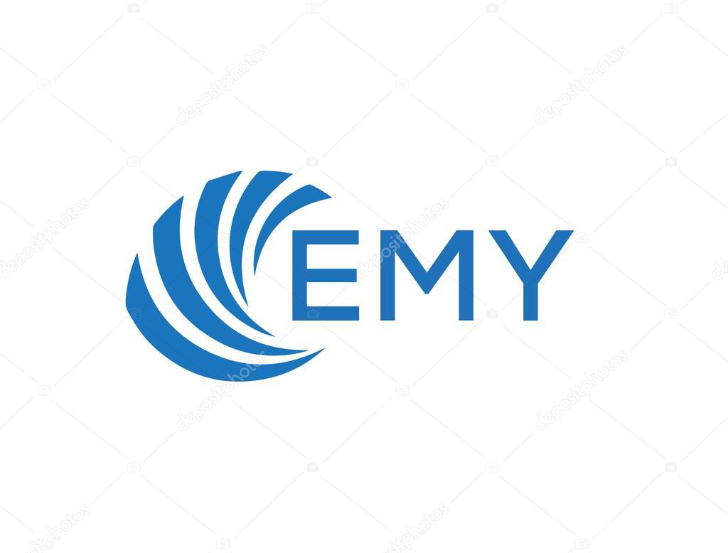 EMY diseño del logotipo de la letra sobre fondo blanco. EMY creativo