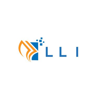 LLI credit repair accounting logo design on WHITE background. LLI creative initials Growth graph letter logo concept. LLI business finance logo design.LLI credit repair accounting logo design on WHITE background. LLI creative initials Growth graph le