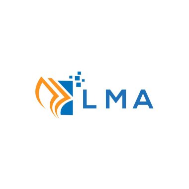 LLM credit repair accounting logo design on WHITE background. LLM creative initials Growth graph letter logo concept. LLM business finance logo design.