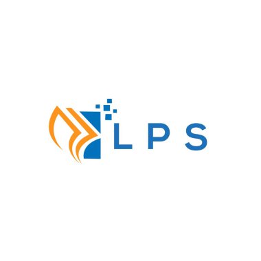 LPS credit repair accounting logo design on WHITE background. LPS creative initials Growth graph letter logo concept. LPS business finance logo design.