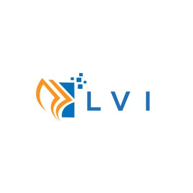 LVI credit repair accounting logo design on WHITE background. LVI creative initials Growth graph letter logo concept. LVI business finance logo design.