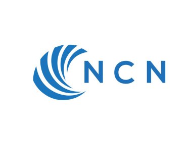 Beyaz arka planda NCN harf logosu tasarımı. NCN yaratıcı daire harfi logosu. NCN harf tasarımı.