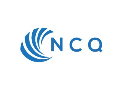 Beyaz arka planda NCQ harf logosu tasarımı. NCQ yaratıcı daire harfi logosu. NCQ harf tasarımı.
