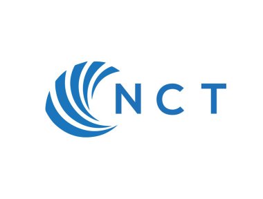 Beyaz arka planda NCt harfli logo tasarımı. NCT yaratıcı daire harfi logosu. NCt harf tasarımı.