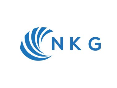 Beyaz arkaplanda NKG harf logosu tasarımı. NKG yaratıcı daire harfi logosu konsepti. NKG harf tasarımı.