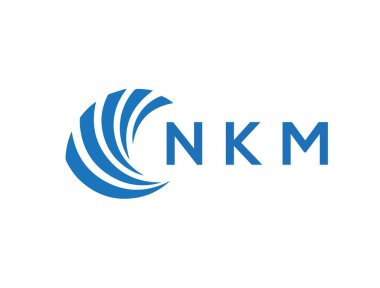 NKM letter logo design on white background. NKM creative circle letter logo concept. NKM letter design.