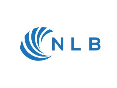 Beyaz arka planda NLB harfi logo tasarımı. NLB yaratıcı daire harfi logosu konsepti. NLB harf tasarımı.