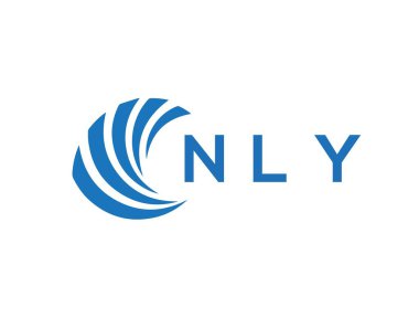 Beyaz arka planda NLY harfi logo tasarımı. NLY yaratıcı daire harfi logosu. NLY harf tasarımı.