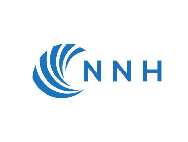 Beyaz arka planda NNH harf logosu tasarımı. NNH yaratıcı daire harfi logosu konsepti. NNH harf tasarımı.