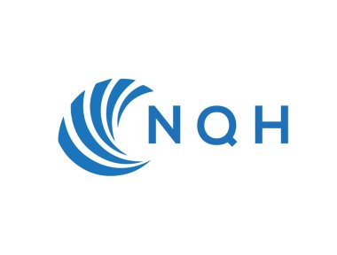 NQH letter logo design on white background. NQH creative circle letter logo concept. NQH letter design.