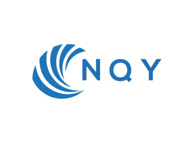 Beyaz arkaplanda NQY harf logosu tasarımı. NQY yaratıcı daire harfi logosu konsepti. NQY harf tasarımı.