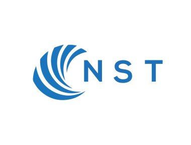 Beyaz arka planda NST harfi logo tasarımı. NST yaratıcı daire harfi logosu. NST harf tasarımı.