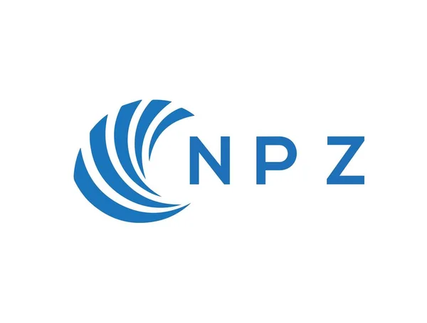 Npz Letter Logo Design White Background Npz Creative Circle Letter — Stockový vektor