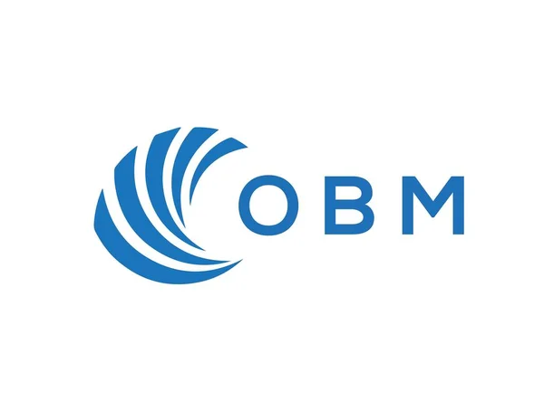 OBM letter logo design on white background. OBM creative circle letter logo concept. OBM letter design.