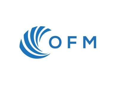 OFM letter logo design on white background. OFM creative circle letter logo concept. OFM letter design.