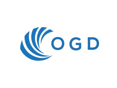 Beyaz arka planda OGD harf logosu tasarımı. OGD yaratıcı daire harfi logosu konsepti. OGD harf tasarımı.