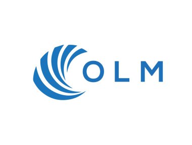 Beyaz arka planda OLM harf logosu tasarımı. OLM yaratıcı daire harfi logosu konsepti. OLM harf tasarımı.