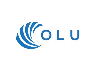 Beyaz arka planda OLU harf logosu tasarımı. OLU yaratıcı daire harfi logosu. OLU harf tasarımı.