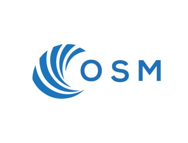Beyaz arkaplanda OSM harf logosu tasarımı. OSM yaratıcı daire harfi logosu konsepti. OSM harf tasarımı.