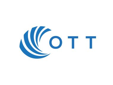 Beyaz arka planda OTT harf logosu tasarımı. OTT yaratıcı daire harfi logosu konsepti. OTT harf tasarımı.