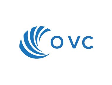 Beyaz arka planda OVC harf logosu tasarımı. OVC yaratıcı daire harfi logosu konsepti. OVC harf tasarımı.