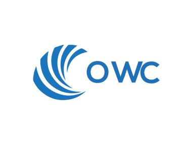 Beyaz arka planda OWC harf logosu tasarımı. OWC yaratıcı daire harfi logosu konsepti. OWC harf tasarımı.