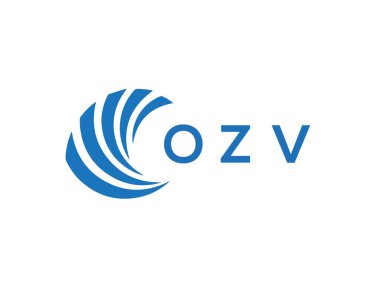 Beyaz arka planda OZV harf logosu tasarımı. OZV yaratıcı daire harfi logosu. OZV harf tasarımı.