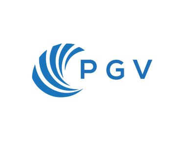 Beyaz arkaplanda PGV harf logosu tasarımı. PGV yaratıcı daire harfi logosu konsepti. PGV harf tasarımı.