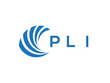 Beyaz arka planda PLI harf logosu tasarımı. PLI yaratıcı daire harfi logosu konsepti. PLI harf tasarımı.
