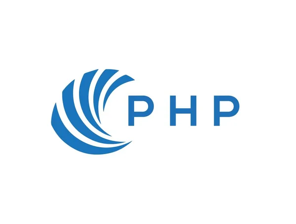 Diseño Logotipo Letra Php Sobre Fondo Blanco Concepto Logotipo Letra — Vector de stock