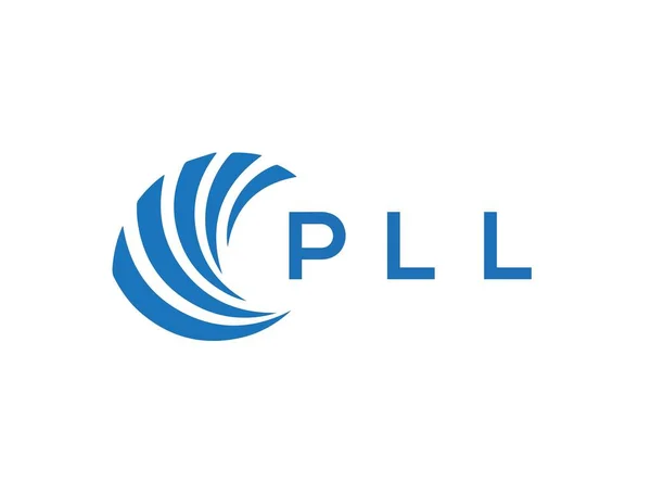 白い背景にPll文字のロゴデザイン Pll創造的なサークルレターのロゴコンセプト Pll文字設計 — ストックベクタ
