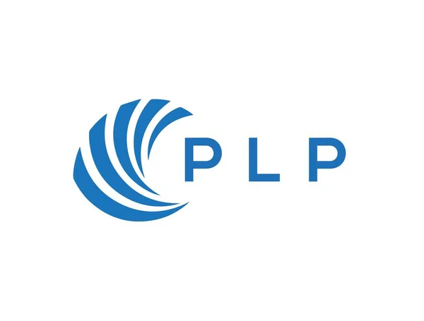 白を基調としたPlpレターロゴデザイン Plpクリエイティブサークルレターロゴコンセプト Plpレターデザイン — ストックベクタ