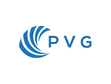 Beyaz arka planda PVG harf logosu tasarımı. PVG yaratıcı daire harfi logosu konsepti. PVG harf tasarımı.