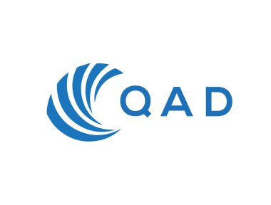 QAD letter logo design on white background. QAD creative circle letter logo concept. QAD letter design.