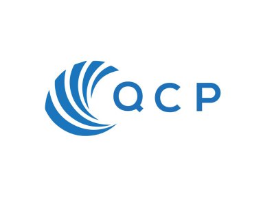 Beyaz arkaplanda QCP harf logosu tasarımı. QCP yaratıcı daire harfi logosu konsepti. QCP harf tasarımı.