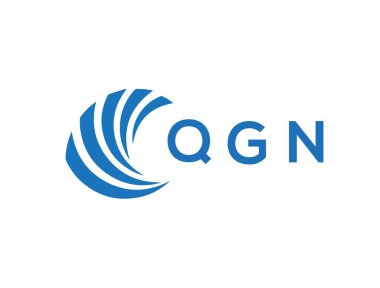 Beyaz arkaplanda QGN harf logosu tasarımı. QGN yaratıcı daire harfi logosu. QGN harf tasarımı.