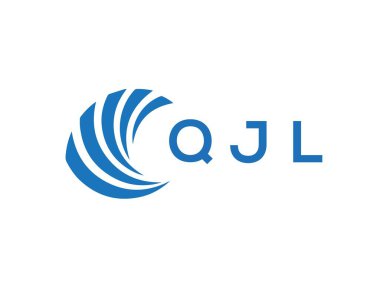 Beyaz arkaplanda QJL harf logosu tasarımı. QJL yaratıcı daire harfi logosu konsepti. QJL harf tasarımı.