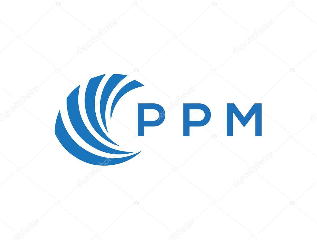 PPM letter logo design on white background. PPM creative circle letter logo concept. PPM letter design.