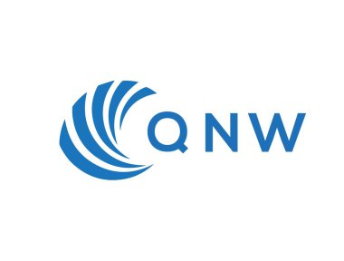 QNW letter logo design on white background. QNW creative circle letter logo concept. QNW letter design.