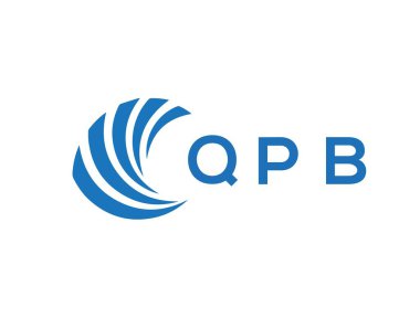 Beyaz arkaplanda QPB harfi logo tasarımı. QPB yaratıcı daire harfi logosu konsepti. QPB harf tasarımı.