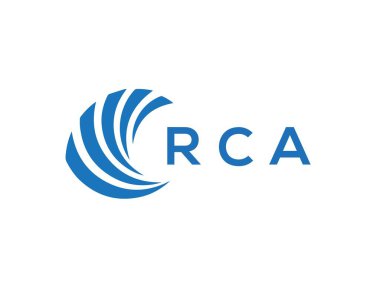 Beyaz arka planda RCA harf logosu tasarımı. RCA yaratıcı daire harfi logosu konsepti. RCA harf tasarımı.