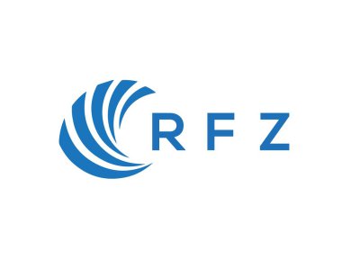 Beyaz arkaplanda RFZ harf logosu tasarımı. RFZ yaratıcı daire harfi logosu konsepti. RFZ harf tasarımı.